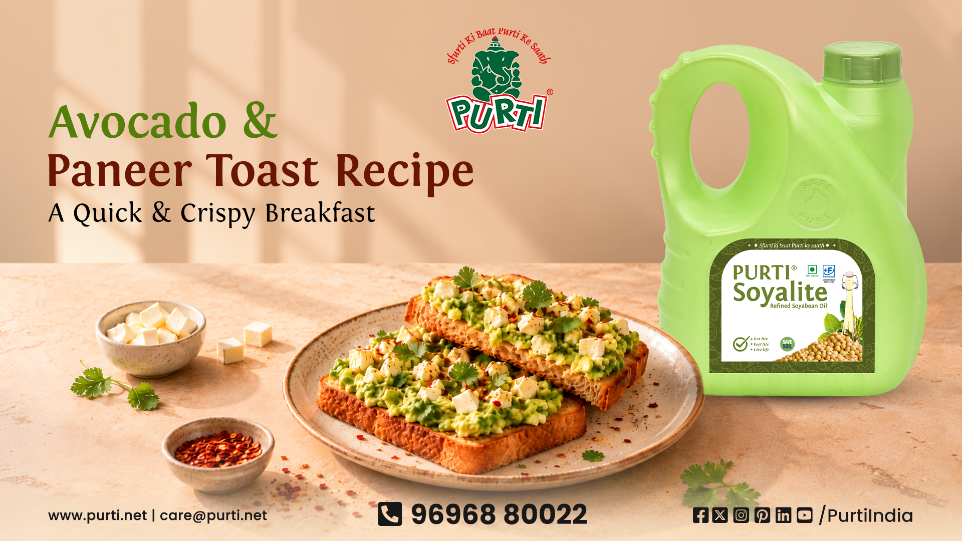 Avocado & Paneer Toast Recipe: A Quick & Crispy Breakfast