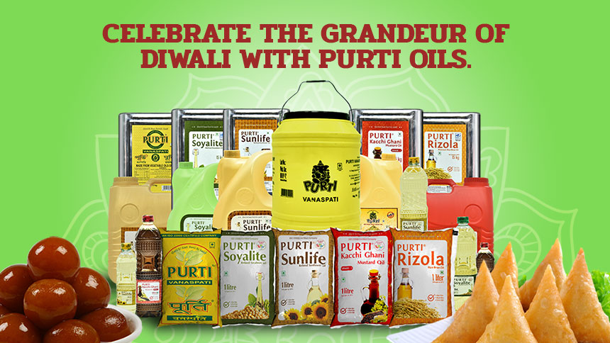 Celebrate the grandeur of diwali with purti oils.