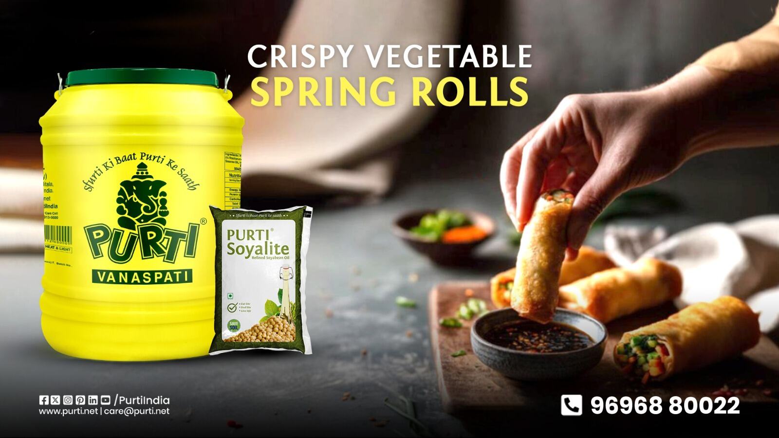 Crispy vegetable spring rolls