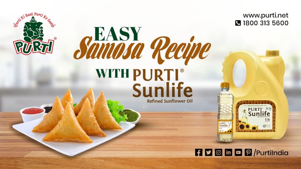 Easy samosa recipe with sunlife refined sunflower oil