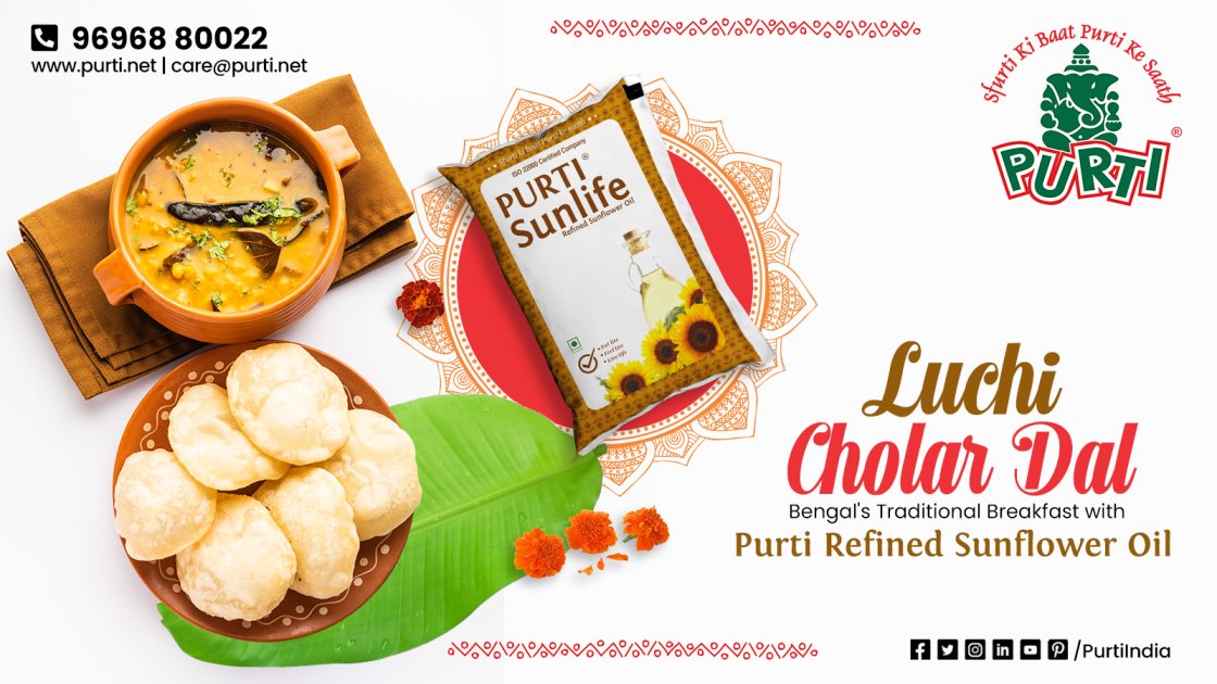 Luchi cholar dal with purti sunlife refined sunflower oil