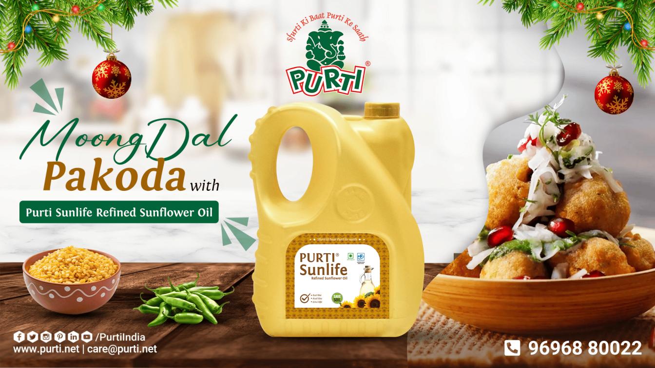 Moong dal pakoda with purti sunlife