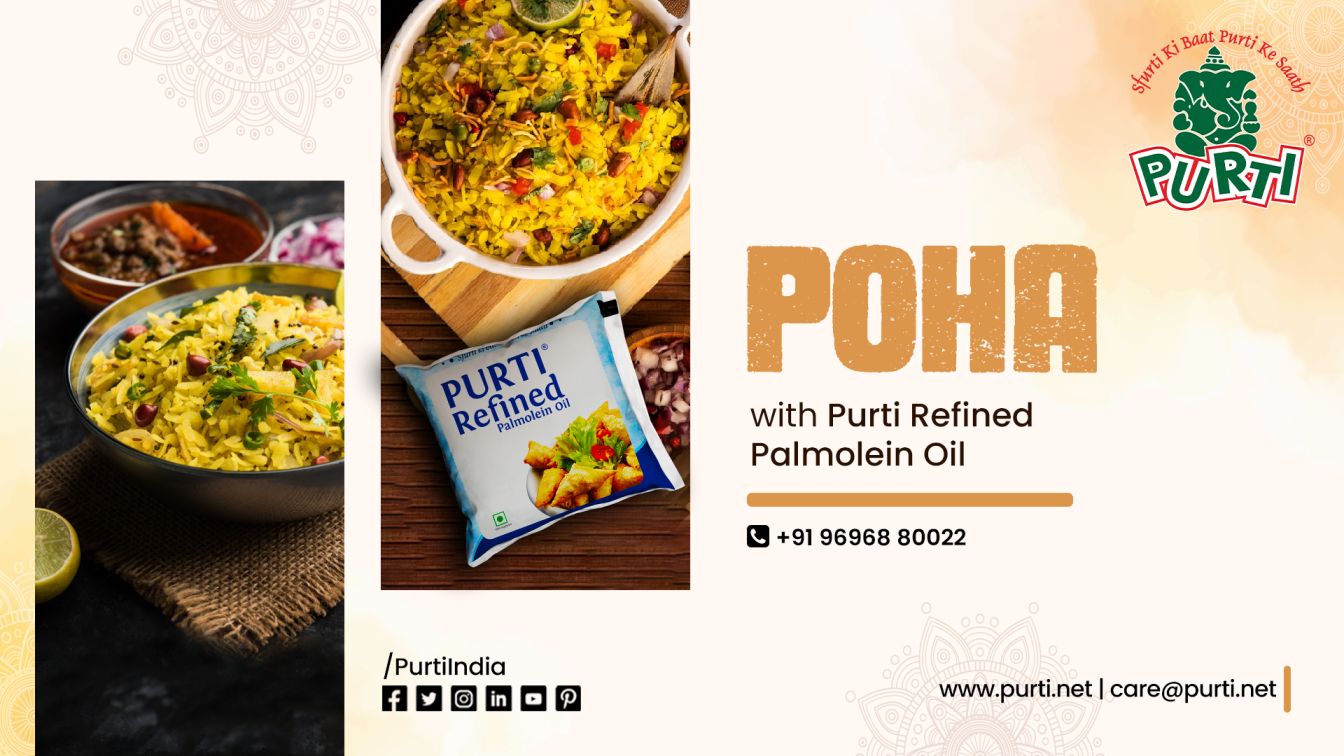 Poha with purti refined palmolein oil