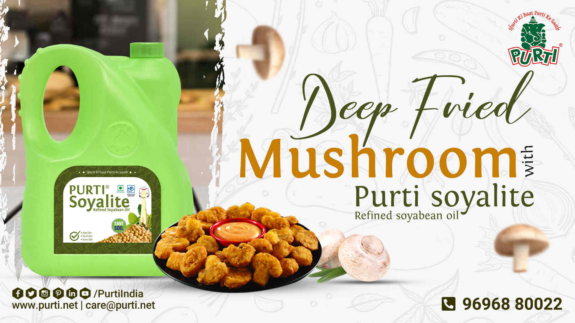 Deep fried mushroom